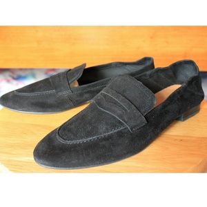 H&M Black Suede Loafers, Size 5.5, NWOT